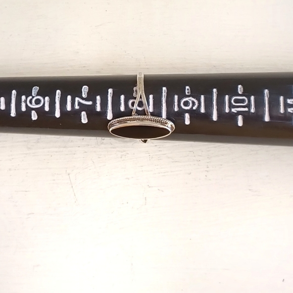 VTG Sterling Silver Black Stone Ring - Picture 8 of 10